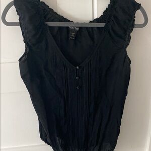 Black Silk Sleeveless Top